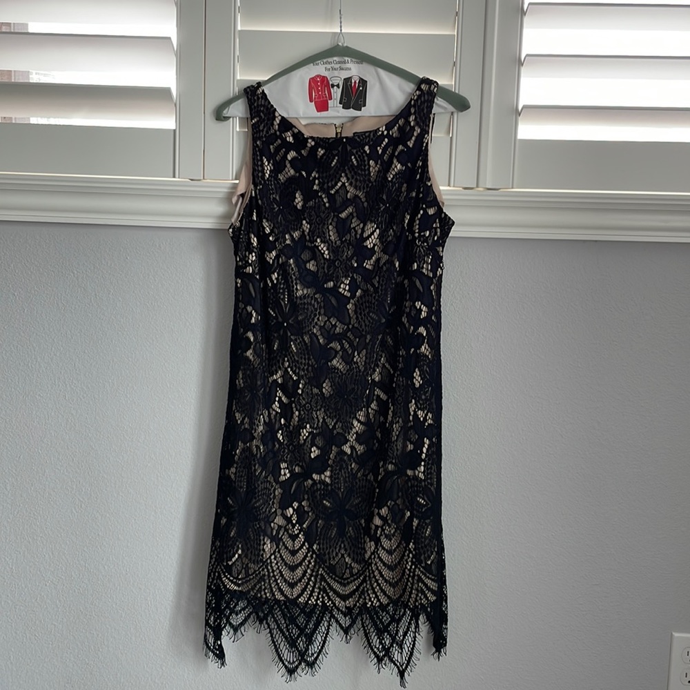 Black short lace dress